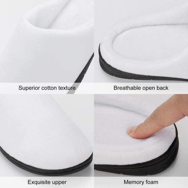 Loved B/W Custom Women's Cotton Slippers for Indoor Wear - Image 8