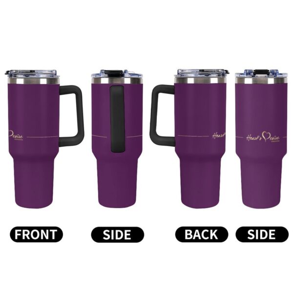 40oz Insulated Tumbler with Handle and Straw - Image 6