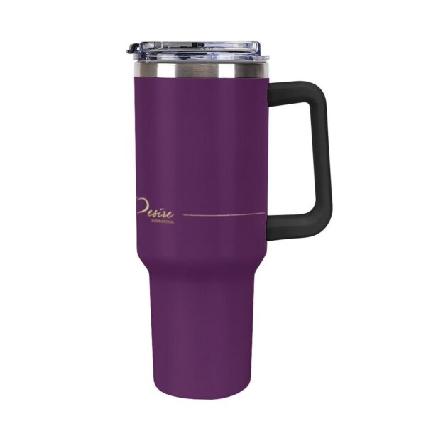 40oz Insulated Tumbler with Handle and Straw - Image 2