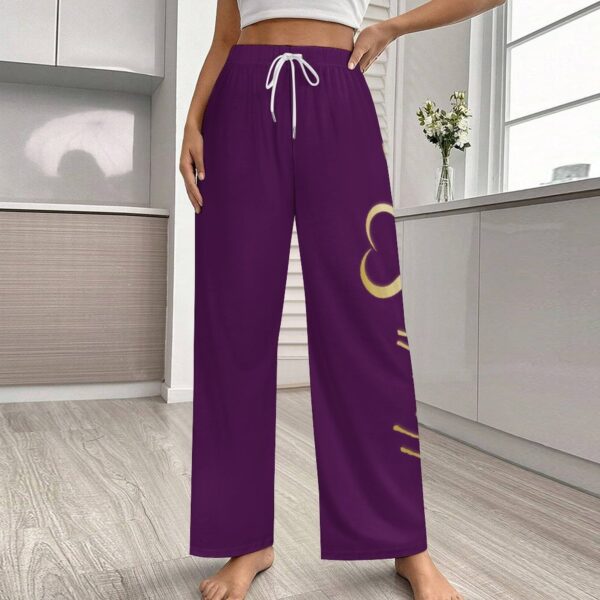 (Heart's Desire) Drawstring Women Wide Leg Pajamas Pants